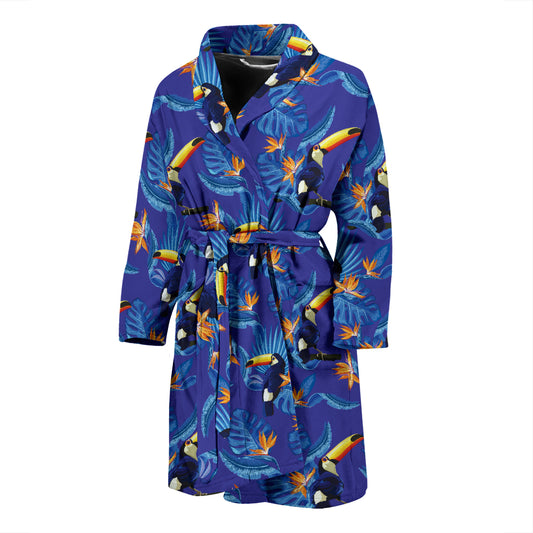 Toucan Print Design LKS306 Men Bathrobe