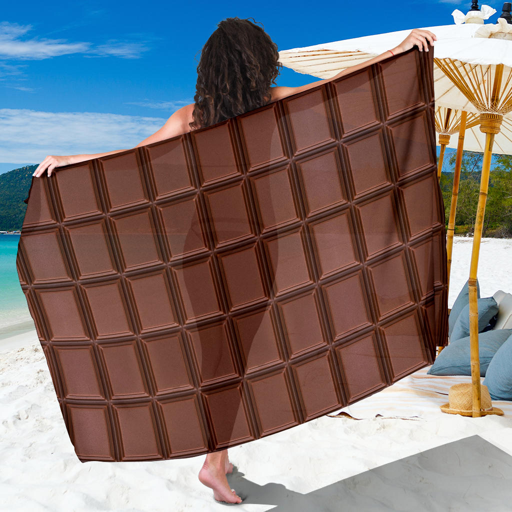 Chocolate Pattern Print Design 03 Sarong Pareo Wrap