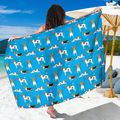 Cardigan Welsh Corgis Pattern Print Design 01 Sarong Pareo Wrap