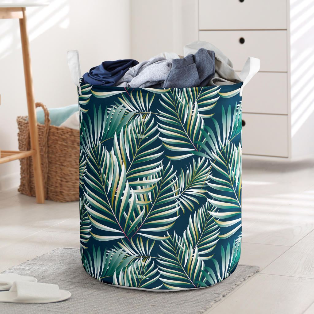 Sun Spot Tropical Palm Leaves hower Curtain Laundry Basket