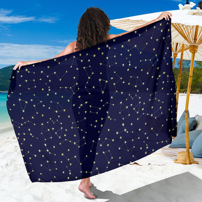 Constellation Pattern Print Design 02 Sarong Pareo Wrap