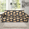 Capybara Pattern Print Design 02 Sofa Slipcover