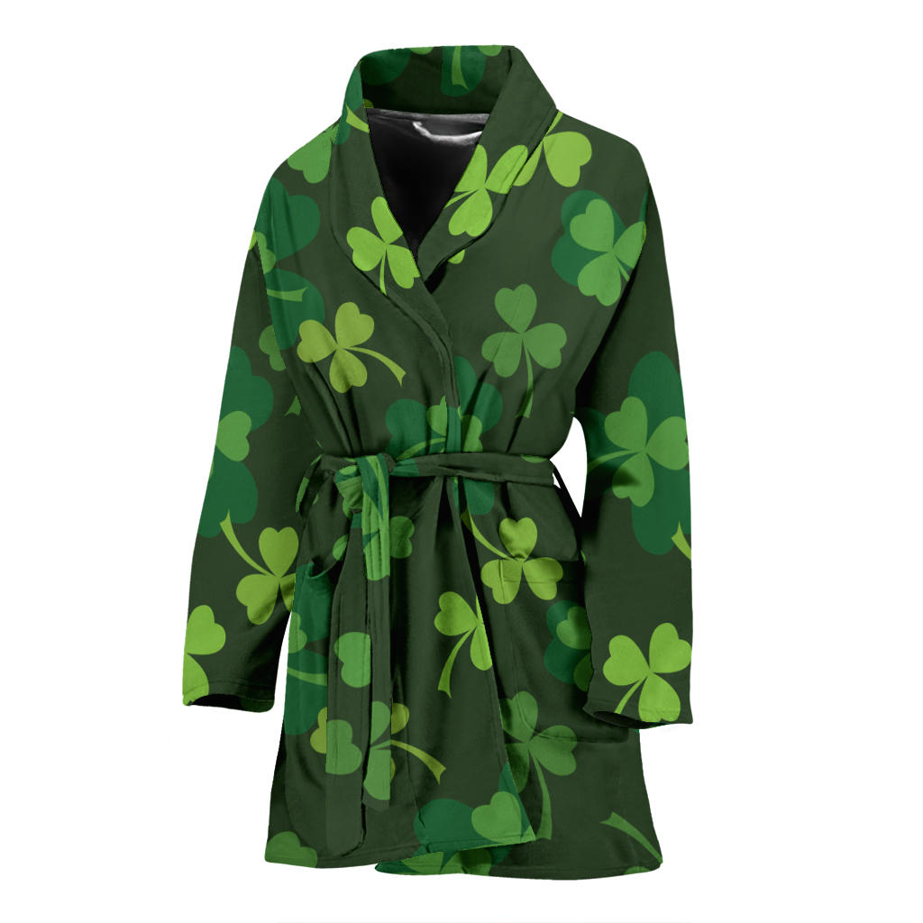 Irish Pattern Print Design 03 Women Bathrobe