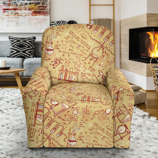 Chemical Pattern Print Design 01 Recliner Slipcover with Pocket