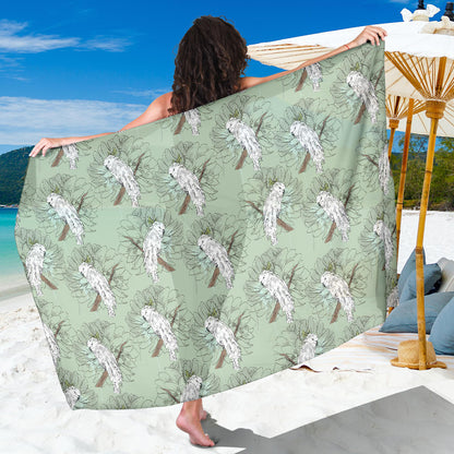 Cockatiel Pattern Print Design 01 Sarong Pareo Wrap