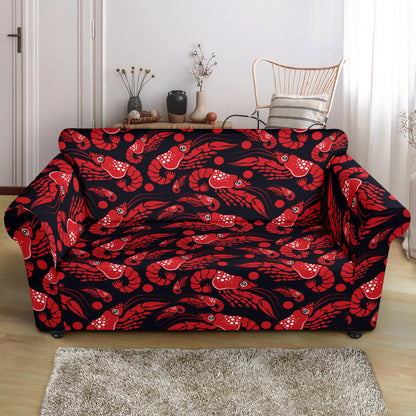 Shrimp Print Design LKS303 Loveseat Couch Slipcover