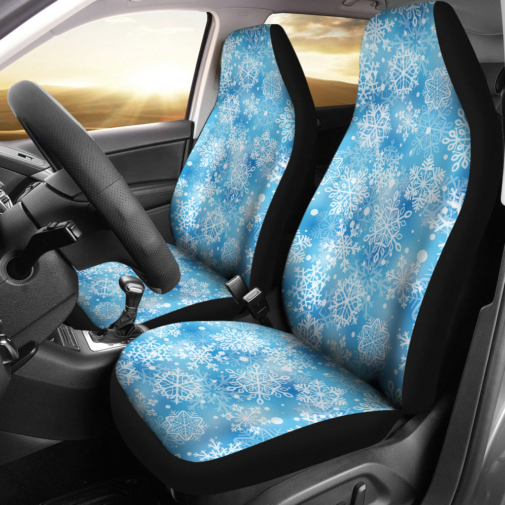 Snowflake Blue Print Design LKS301 Car Seat Covers