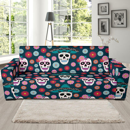 Sugar Skull Print Design LKS308 Sofa Slipcover