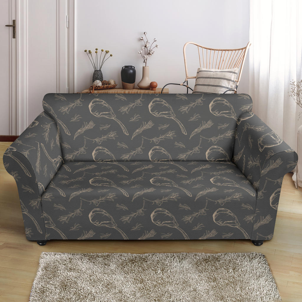 Steak Print Design LKS302 Loveseat Couch Slipcover