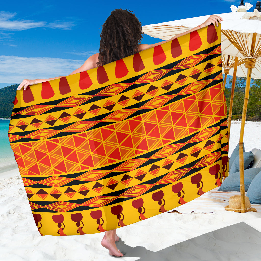 African Pattern Print Design 01 Sarong Pareo Wrap