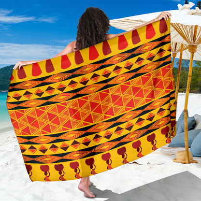 African Pattern Print Design 01 Sarong Pareo Wrap