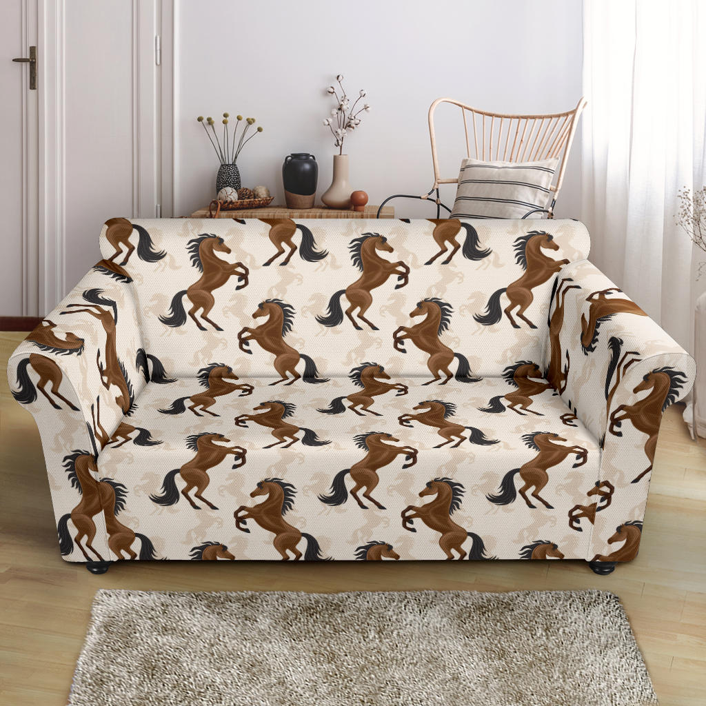 Horse Print Design LKS308 Loveseat Couch Slipcover