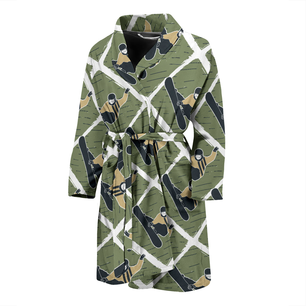 Snowboard Man Print Design LKS302 Men Bathrobe