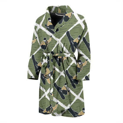 Snowboard Man Print Design LKS302 Men Bathrobe