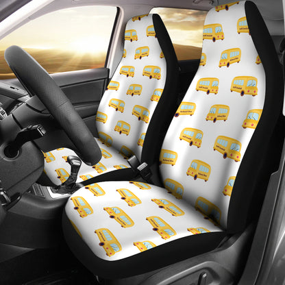 School Bus Print Design LKS306 Car Seat Covers