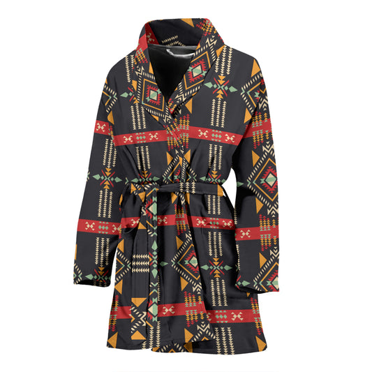 Southwest Pattern Print Design LKS303 Women Bathrobe