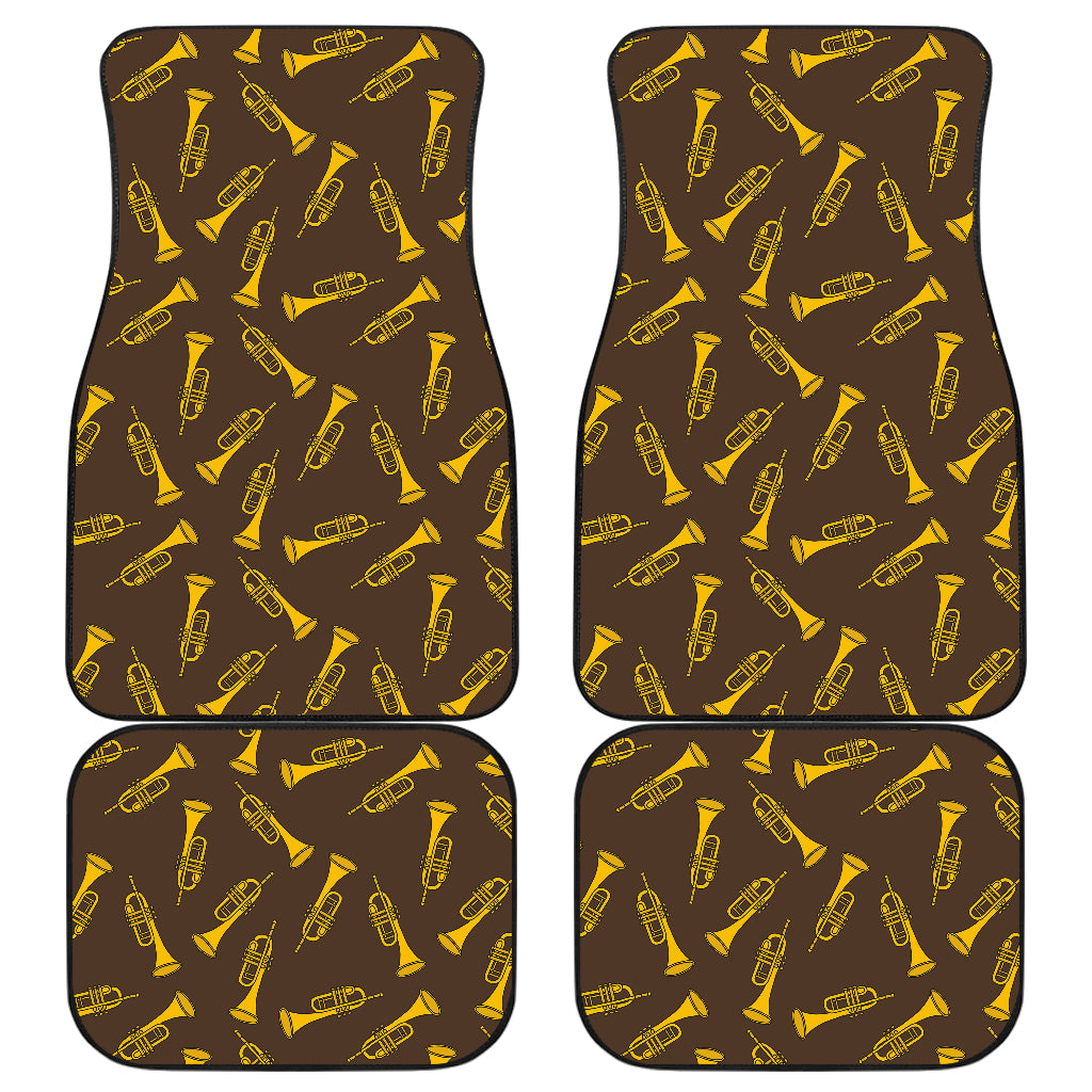 Trumpet Pattern Design Print Car Floor Mats Front Back