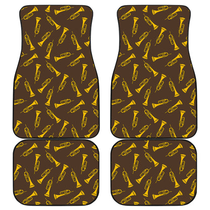 Trumpet Pattern Design Print Car Floor Mats Front Back