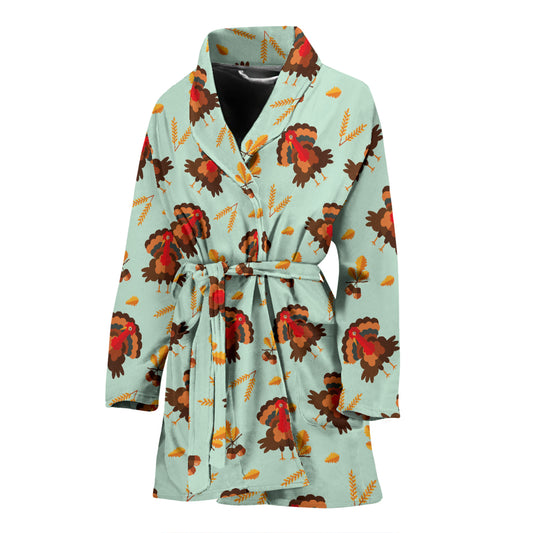 Thanksgiving Print Design LKS309 Women Bathrobe