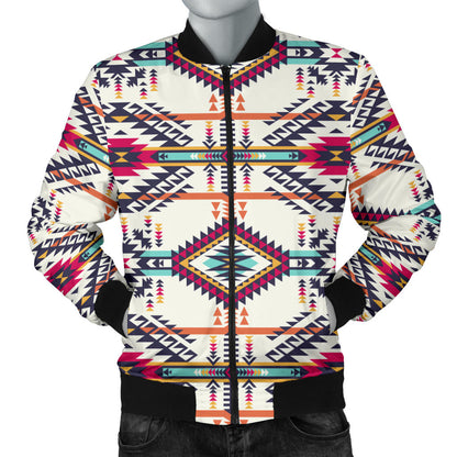 Indian Navajo Art Themed Design Print Men Bomber Jacket