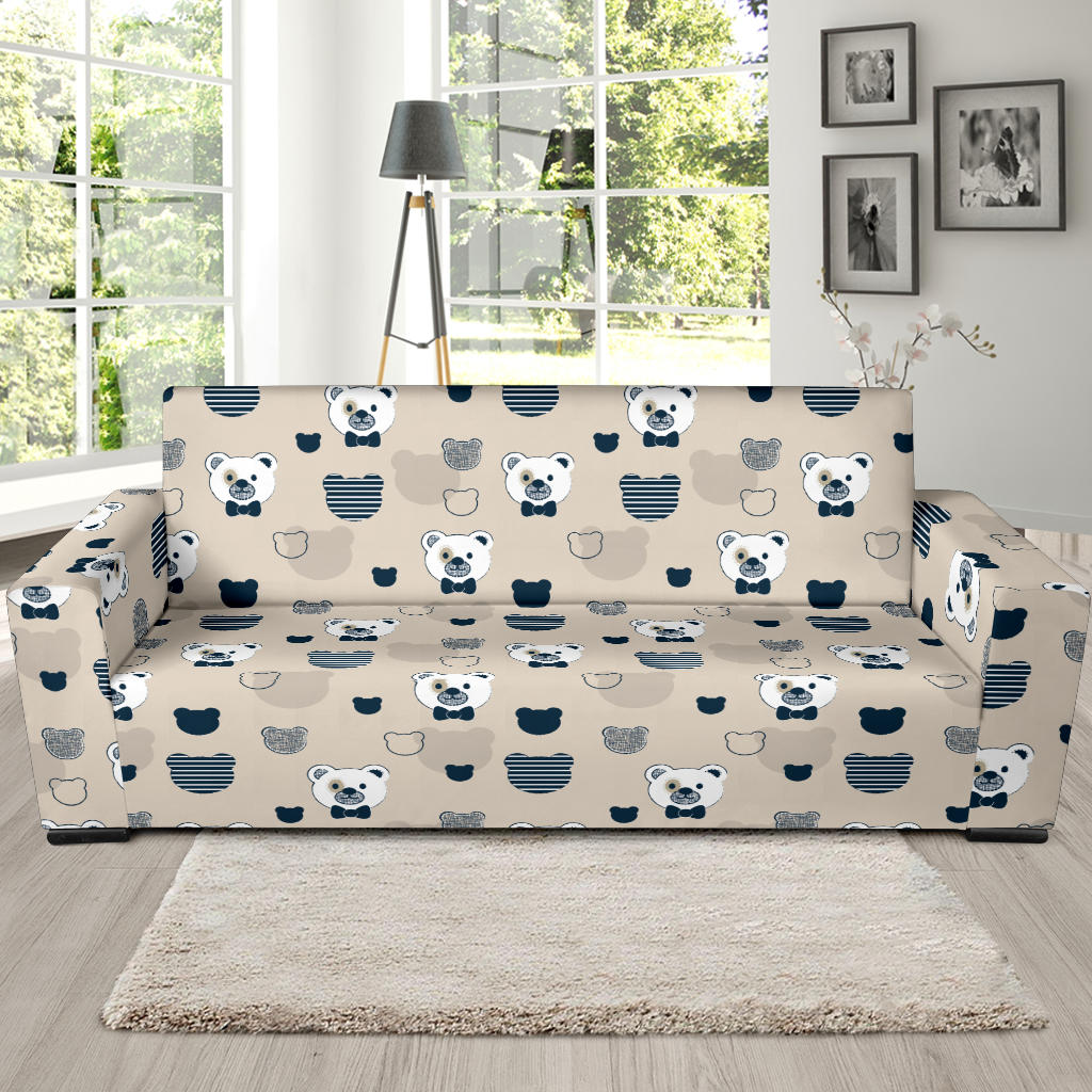 Bear Pattern Print Design 05 Sofa Slipcover