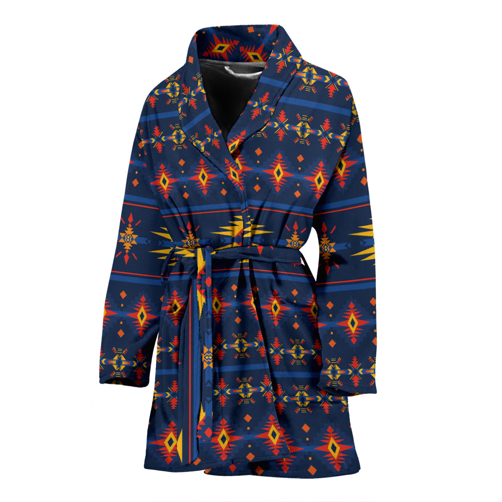 Southwest Pattern Print Design LKS306 Women Bathrobe