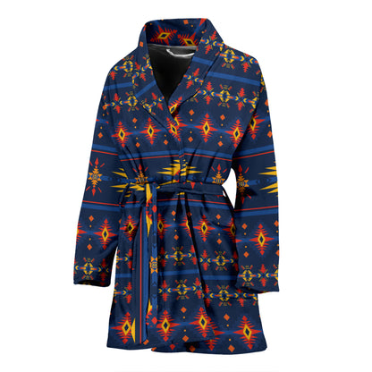 Southwest Pattern Print Design LKS306 Women Bathrobe
