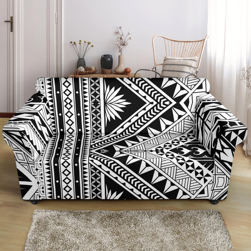 Samoan Tattoo Style Print Design LKS307 Loveseat Couch Slipcover