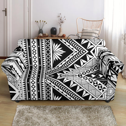 Samoan Tattoo Style Print Design LKS307 Loveseat Couch Slipcover