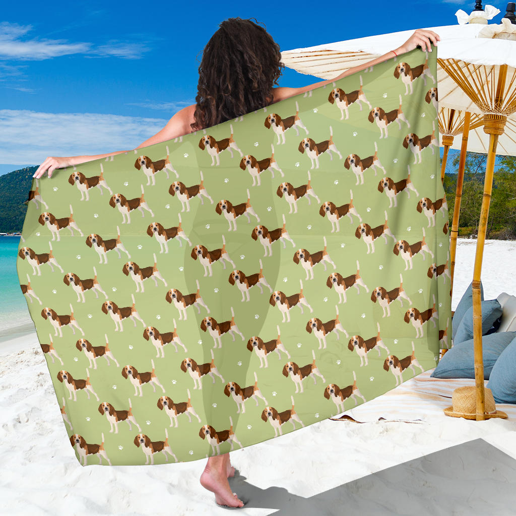 Beagle Pattern Print Design 07 Sarong Pareo Wrap