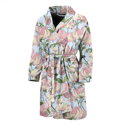 Sweet Pea Print Design LKS304 Men Bathrobe