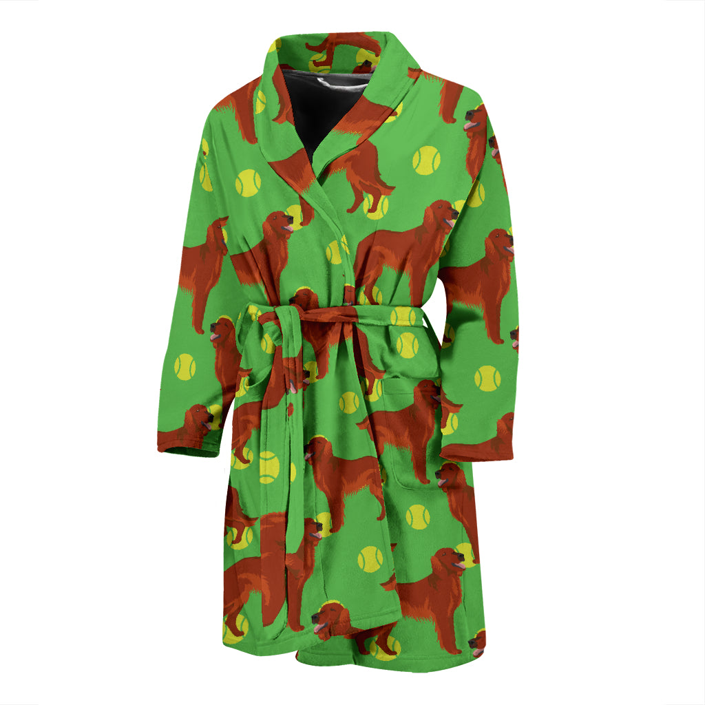 Setters Irish Print Design LKS302 Men Bathrobe