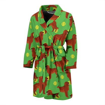 Setters Irish Print Design LKS302 Men Bathrobe