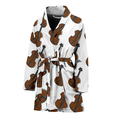 Violin Print Design LKS405 Women Bathrobe