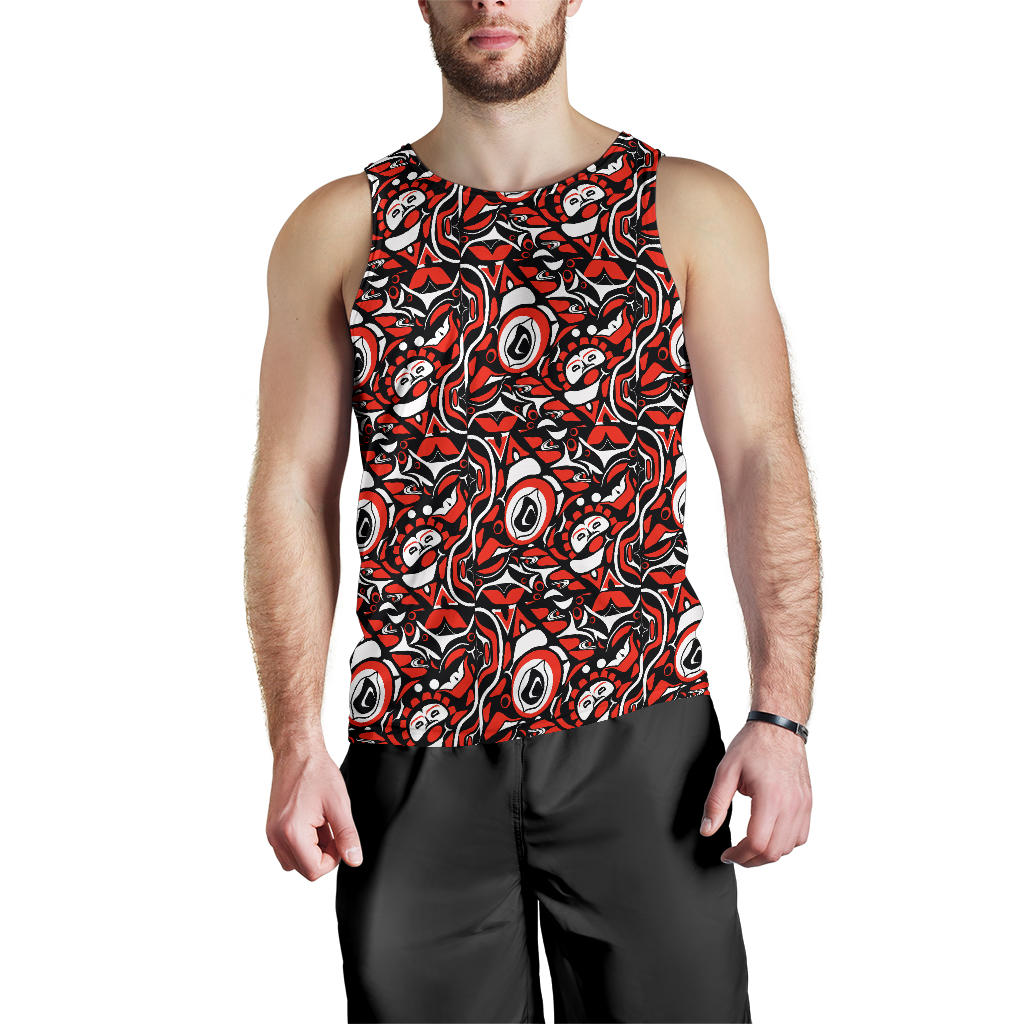 Native North American Themed Print Men Tank Top