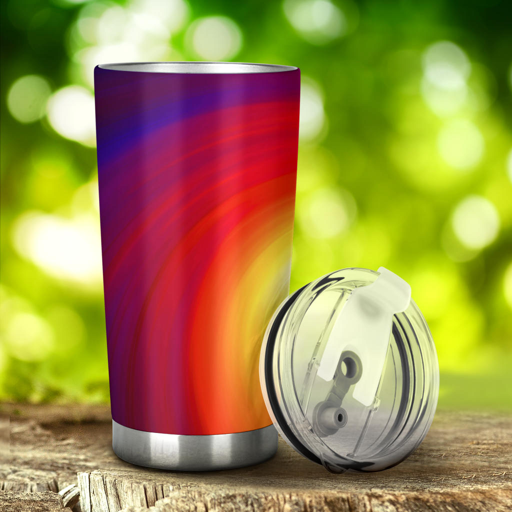 Vortex Twist Swirl Flame Themed Tumbler
