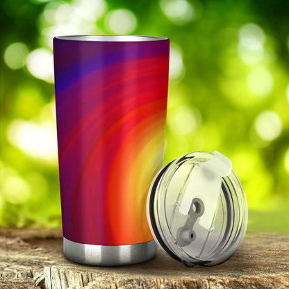 Vortex Twist Swirl Flame Themed Tumbler