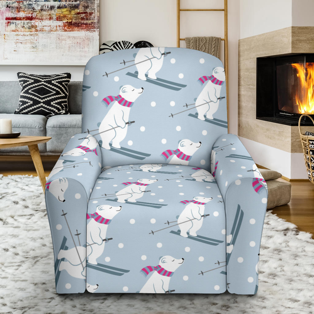 Ski Print Design LKS307 Recliner Slipcover with Pocket