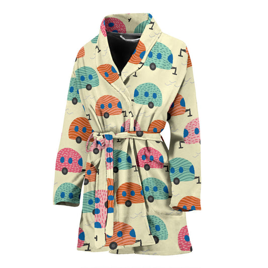 Camper Pattern Print Design 06 Women Bathrobe