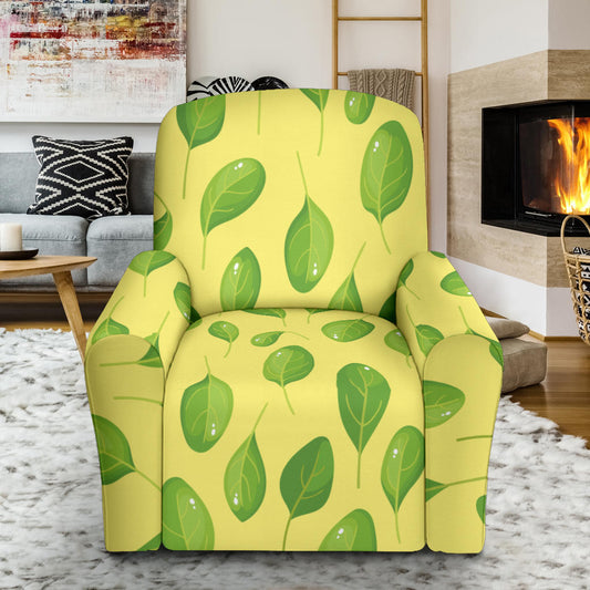 Spinach Print Design LKS302 Recliner Slipcover with Pocket