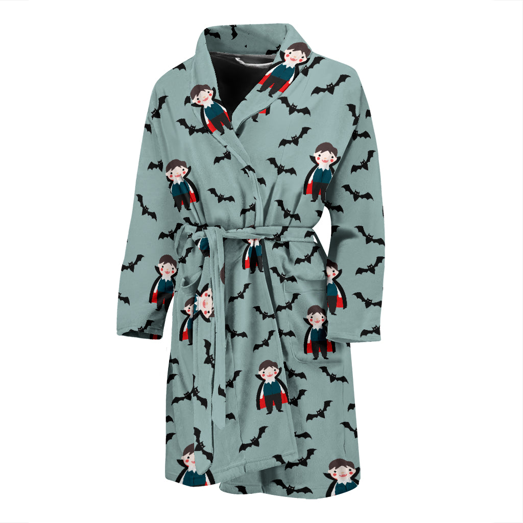Vampire Print Design LKS304 Men Bathrobe
