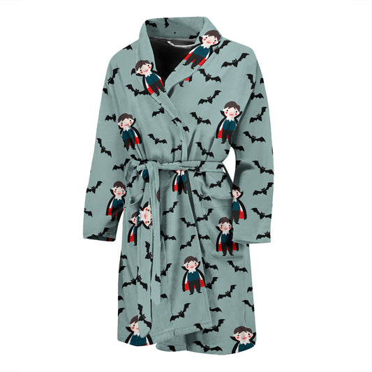 Vampire Print Design LKS304 Men Bathrobe