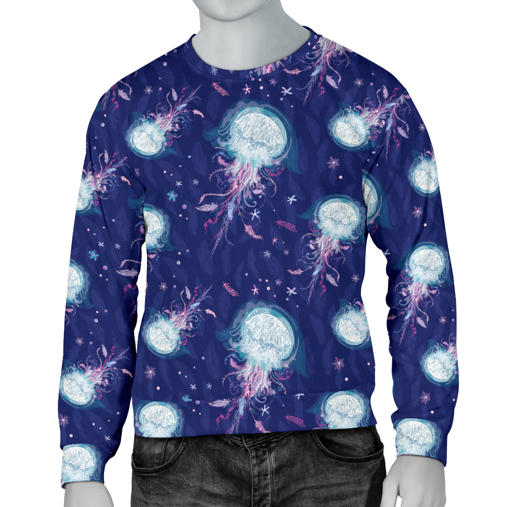 Jellyfish Cute Design Men Long Sleeve Sweatshirt