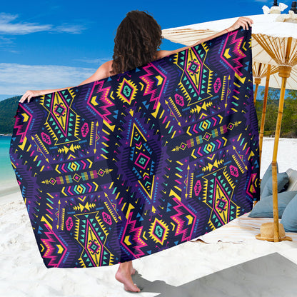 Aztec Pattern Print Design 07 Sarong Pareo Wrap