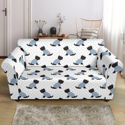 Scottish Terriers Print Design LKS3013 Loveseat Couch Slipcover