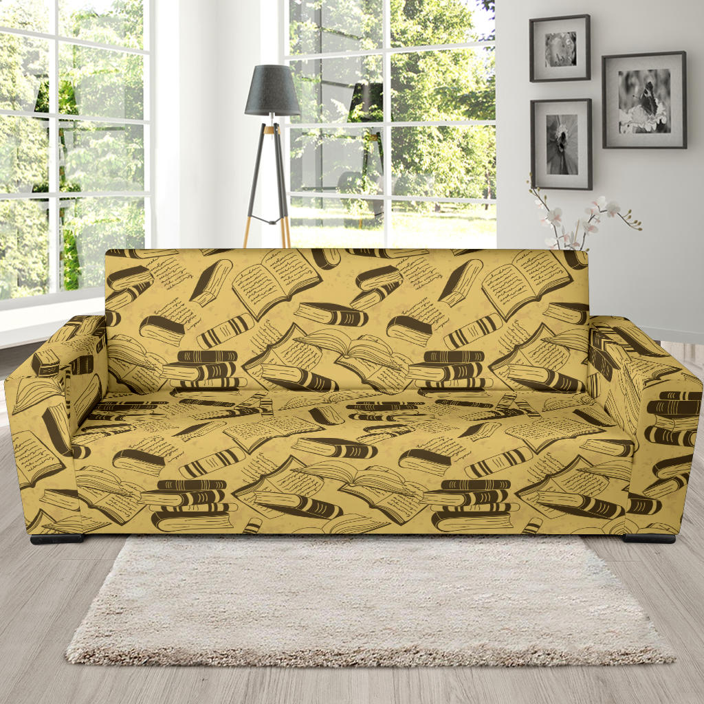 Book Pattern Print Design 02 Sofa Slipcover