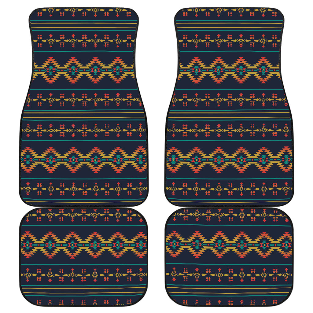 Southwest American Design Themed Print Car Floor Mats Front Back