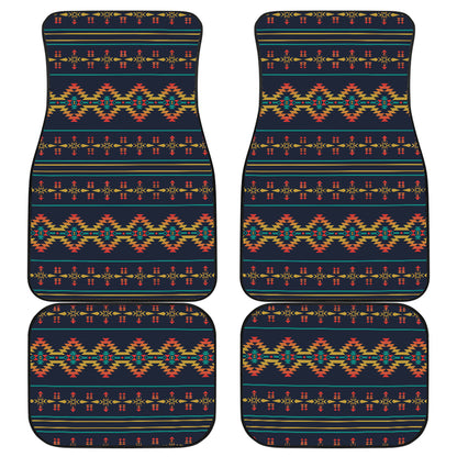 Southwest American Design Themed Print Car Floor Mats Front Back