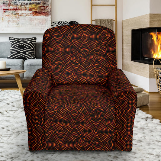 Aboriginal Pattern Print Design 02 Recliner Slipcover with Pocket