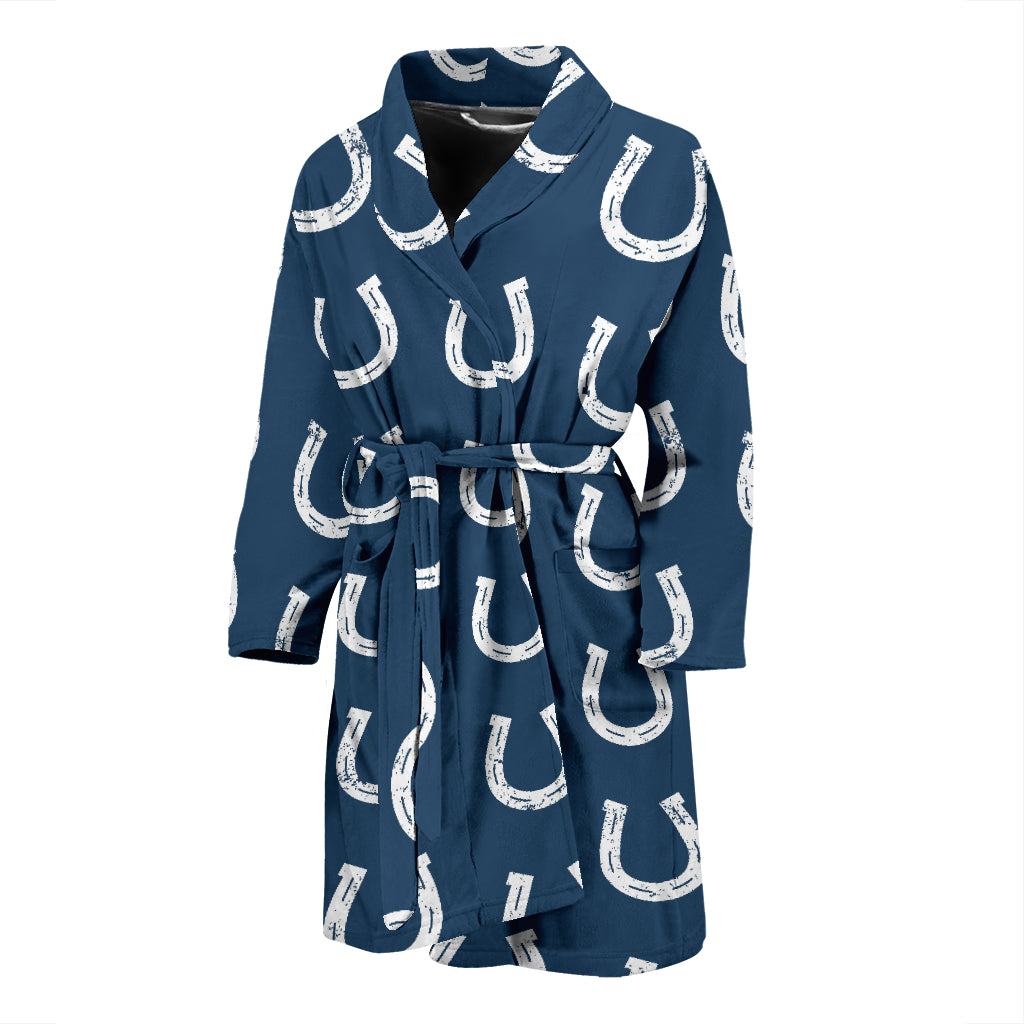 Horseshoe Print Design LKS301 Men Bathrobe